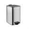 Ведро из нержавеющей стали, с педалью, квадратное, 16 литров, крышка микролифт, цвет ХРОМ. 10816-X