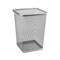 Ведро квадратное 10 л, сетчатое, офисное, металлическое, без крышки. Нержавеющая сталь SUS 410. Цвет СЕРЫЙ. 414