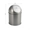 Ведёрко для мусора 1 л, круглое, НАСТОЛЬНОЕ, с нажимной крышкой, из нержавеющей стали. Цвет САТИН. 101